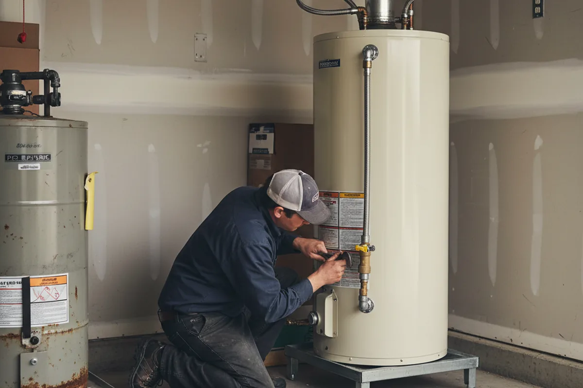 Water heater and shutoff valve replacement in Secor